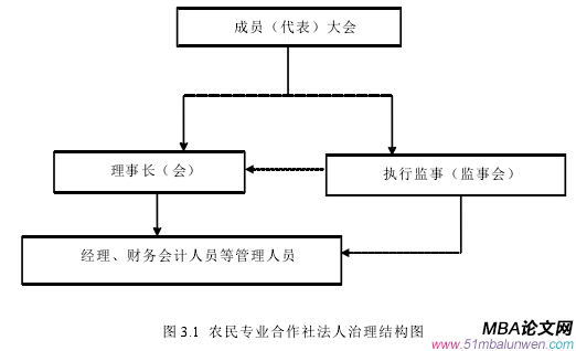 图 3.1 农民专业合作社法人治理结构图