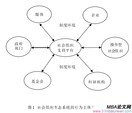 图 1  社会组织生态系统的行为主体