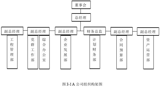 图 3-1A 公司组织构架图